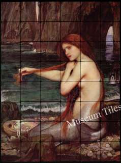   mermaid waterhouse john william british 1843 1917 shown on 4 x 4 x 3