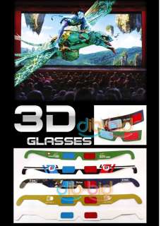 Pairs Red Cyan Blue 3D Glasses 3 D Dimensional  