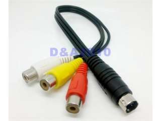 Pin S video male to 3 RCA Female video adapter cable  