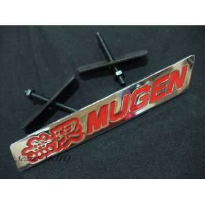  Universal 3D Mugen Racing Logo Silver with Red Lettering 