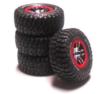 Traxxas 5907 Slayer PRO 4x4 14mm Tires Wheels Red  