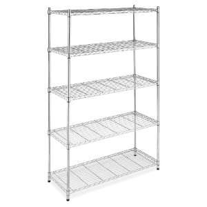  Whitmor 6058 3885 Supreme 5 Tier Chrome Shelving