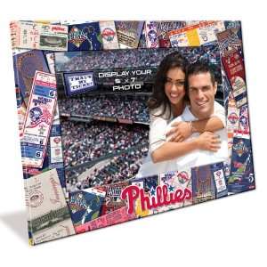   Phillies 5x7 Picture Frame   Ticket Collage Design 