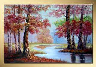 Quiet Autumn Landscape oil painting bestbid_shop A25  