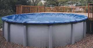 BLUE Winter Round Above Ground Swimming Pool Cover 33  