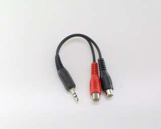 5mm MALE to DUAL RCA FEMALE ADAPTER CABLE STEREO MINI  