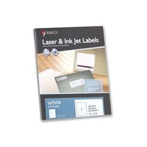 Maco Tag & Label Products   Address Labels, 1x2 5/8, 3000/BX White 