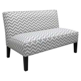 ZigZag Armless Settee   Grey.Opens in a new window