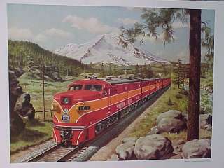 Railroad Art, Fogg, SP Shasta Daylight Alco print,  
