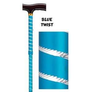  Aluminum Folding Cane, Blue Twist Design Health 