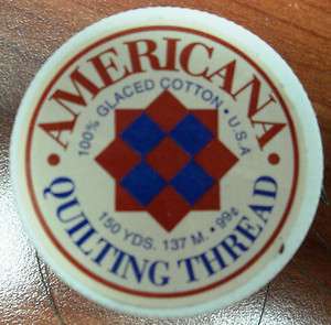 Americana Quilting Thread   100% Glaced Cotton   small spools 100 150 