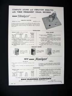   Vibration Sound & Spectrum Analyzers 1962 print Ad advertisement