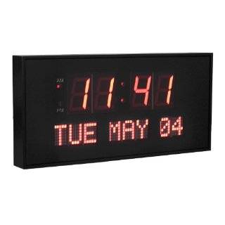   Living Oversized 16 inch X 7.5 inch Digital Led Calendar Wall Clock