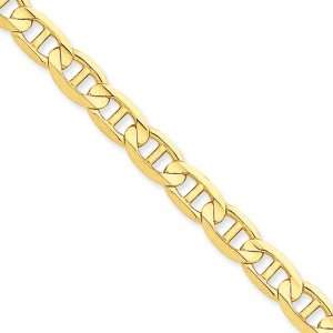  14k 7mm Concave Anchor Chain Jewelry