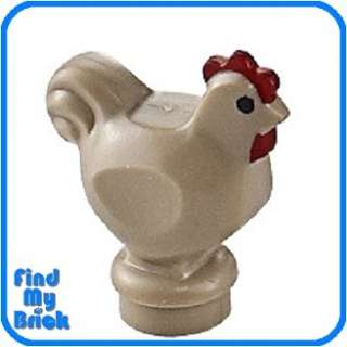 N125A Lego Farm Bird Animal Chicken   Dark Tan 7189 NEW  