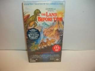 THE LAND BEFORE TIME   kids Dinosaur cartoon VHS video Movie tape 
