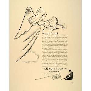  1940 Ad Pitney Bowes Postage Meter Metered Mail Angel 