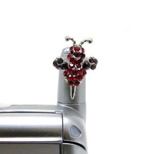 Cell Phone Antenna Ring Charms ~ Red Bee Cell Phone Antenna Ring Cell 