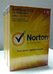 NEW Norton AntiVirus 2012   3 User Retail Box  