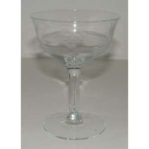 com Vintage Set Of 8 Etched Grape Vines & Grapes Crystal Wine Glasses 