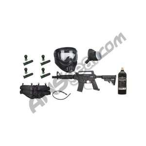 Tippmann US Army Alpha Tactical Paintball Gun W/ eGrip, Tank, Mask, 4 