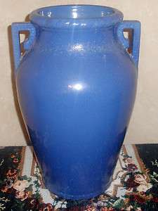 Robinson Ransbottom Floor Vase Art Deco Greek Handles Roseville 