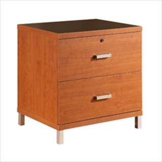   Lateral File Cherry & Black Finish Filing Cabinet 066311039146  