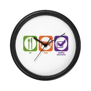  Eat Sleep Quality Assurance Funny Wall Clock by  