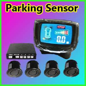 LCD Display 4 Parking Sensor Car Reverse Backup Radar  