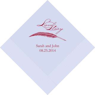  PERSONALIZED PAPER WEDDING LUNCHEON NAPKINS 048419047513  