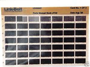 Linkbelt LS4300C Excavator Parts Manual Microfiche  