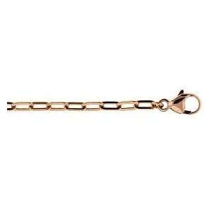  18K Rose Gold Belly Chain, 2.2mm wide, Length 31 IN 