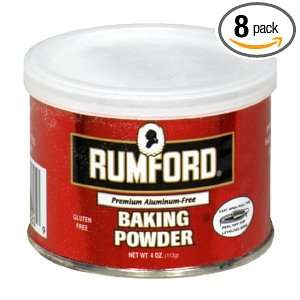 Rumford Baking Powder, Gluten Free, 4 Ounce (Pack of 8)  