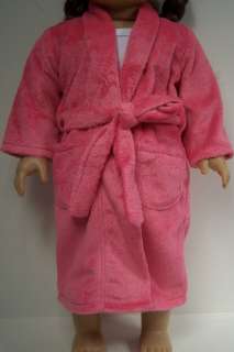 DK PINK Plush Bath Robe Doll Clothes For AMERICAN GIRL♥  