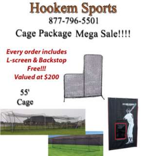 HEAVY DUTY Baseball Batting Cage Package 55x12x12  