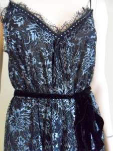 387 BCBG MAX AZRIA GUNMETAL OMBRE LACE MINI DRESS M  