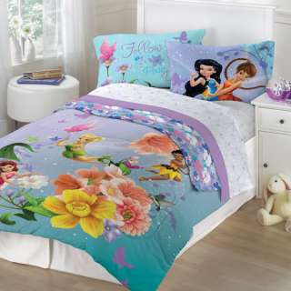 TINKERBELL Fairies TWIN BED in a BAG Comforter + Sheets  