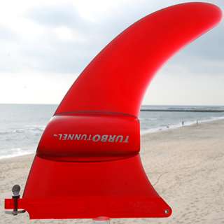 Turbo Tunnel Fin Red 9.5 Longboard Surfboard Surf New  