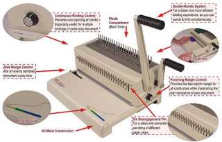   1E Electric Plastic Binding Combs Punching & Manual Binding Machine