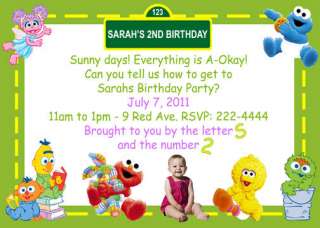SESAME STREET ELMO BABYS FIRST BIRTHDAY INVITATIONS  