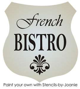 STENCIL French Bistro Fleur Flourish Cafe Shabby signs  