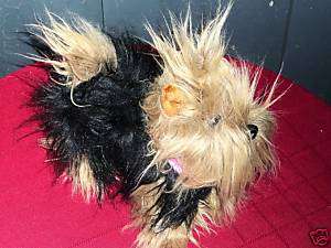 Brown Black Yorkie Dog Puppy Plush Stuffed Animal 9  