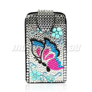 RHINESTONE LEATHER CASE COVER BLACKBERRY TORCH 9800 /30  