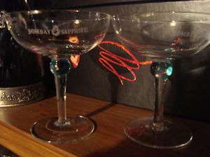 bombay sapphire martini glasses new style  