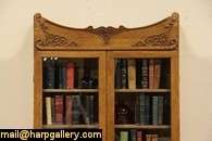 Victorian Oak 1895 Antique Bookcase, Glass Doors  
