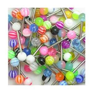    400 PIECES VARIETY BARBELL ASSORTMENT TONGUE RINGS Jewelry