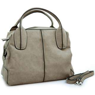 Dasein designer inspired bowler bag handbag w/ black tr  