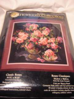 Bucilla Heirloom Collection  Classic Roses Counted Cross Stitch  2009 