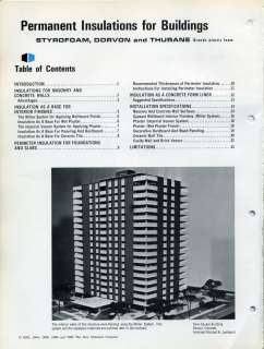 1967 Dow Chemical Company Catalog Insulation Styrofoam  