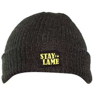   Stay Lame Beanie Dk.grey Yellow Skate Beanies